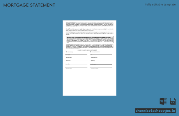 Hypothekenabrechnung der schwedischen Bank Nordnet AB im Word- und PDF-Format (3 Beispielvorschau)